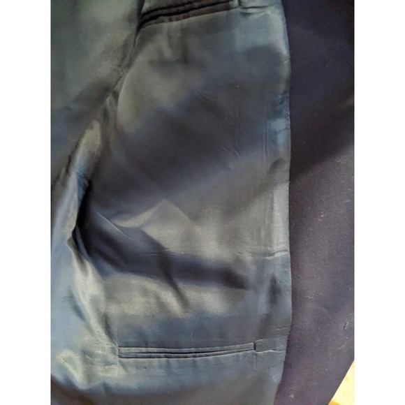 Mens Blazer Sport coat John Clarendon Dark Blue 100% wool approx 46 - Picture 2 of 5
